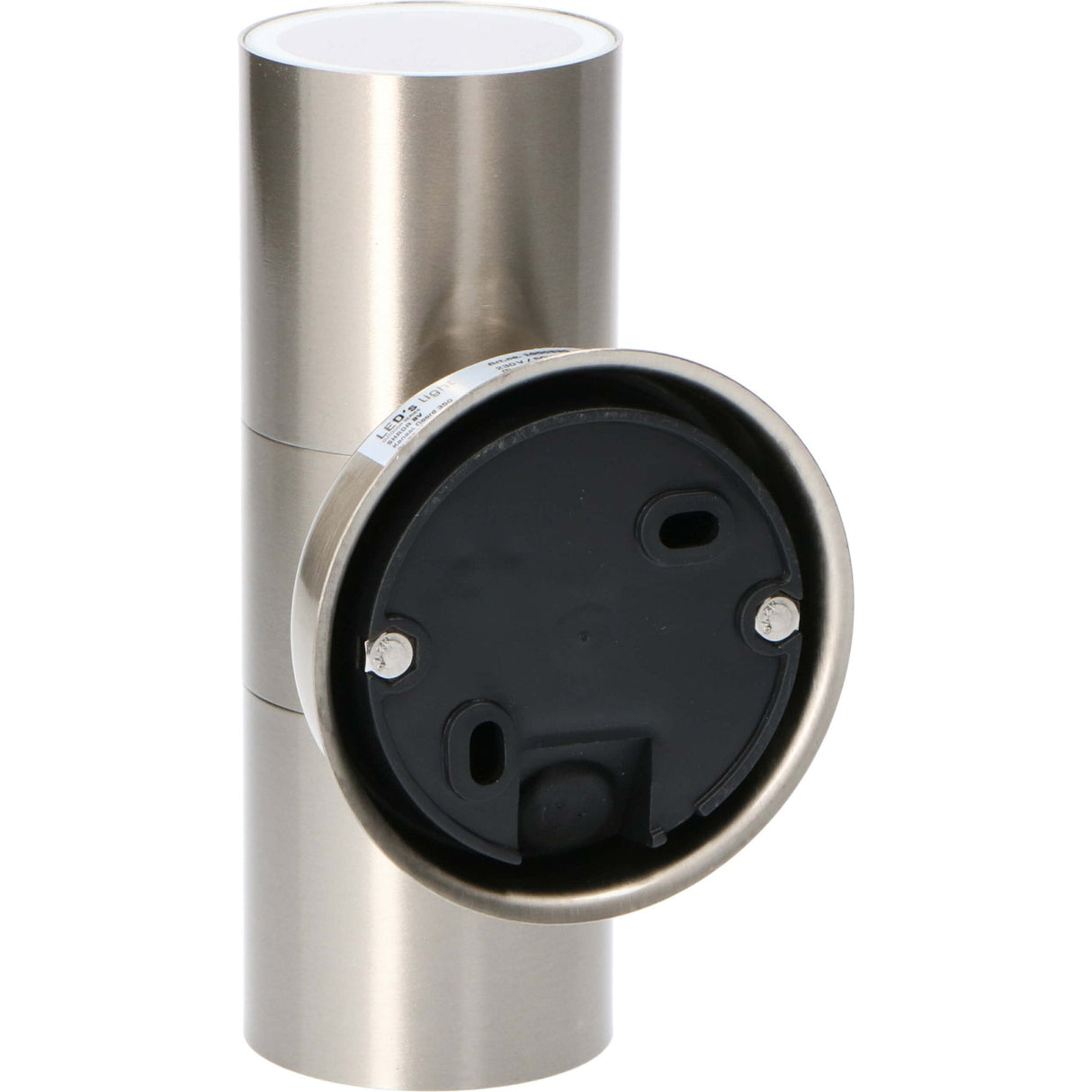 Spot mural extérieur LED - 2 douilles GU10 - Éclairage haut et bas - IP44 - Acier inoxydable - Argent