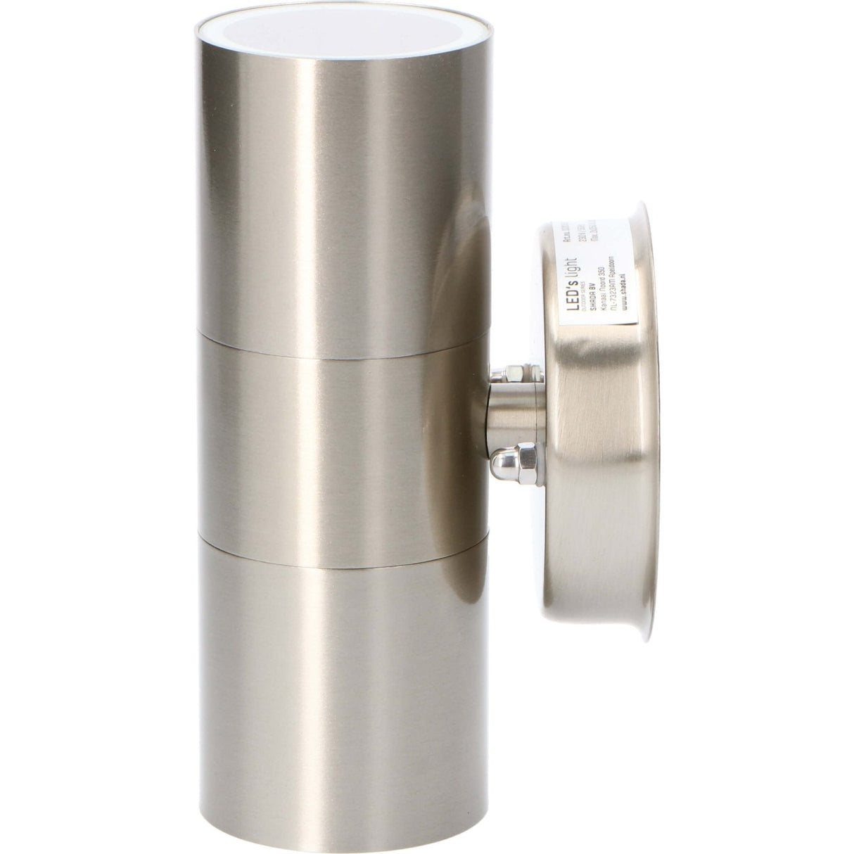 Spot mural extérieur LED - 2 douilles GU10 - Éclairage haut et bas - IP44 - Acier inoxydable - Argent