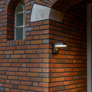 LED Solar Wandlamp 600 lumen - Warmwit 2700K - Bewegingssensor - IP44 - RVS - Vierkant - Zwart