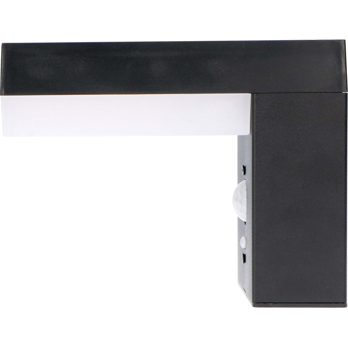 LED Solar Wandlamp 600 lumen - Warmwit 2700K - Bewegingssensor - IP44 - RVS - Vierkant - Zwart