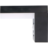 LED Solar Wandlamp 600 lumen - Warmwit 2700K - Bewegingssensor - IP44 - RVS - Vierkant - Zwart