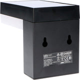 LED Solar Wandlamp 600 lumen - Warmwit 2700K - Bewegingssensor - IP44 - RVS - Vierkant - Zwart