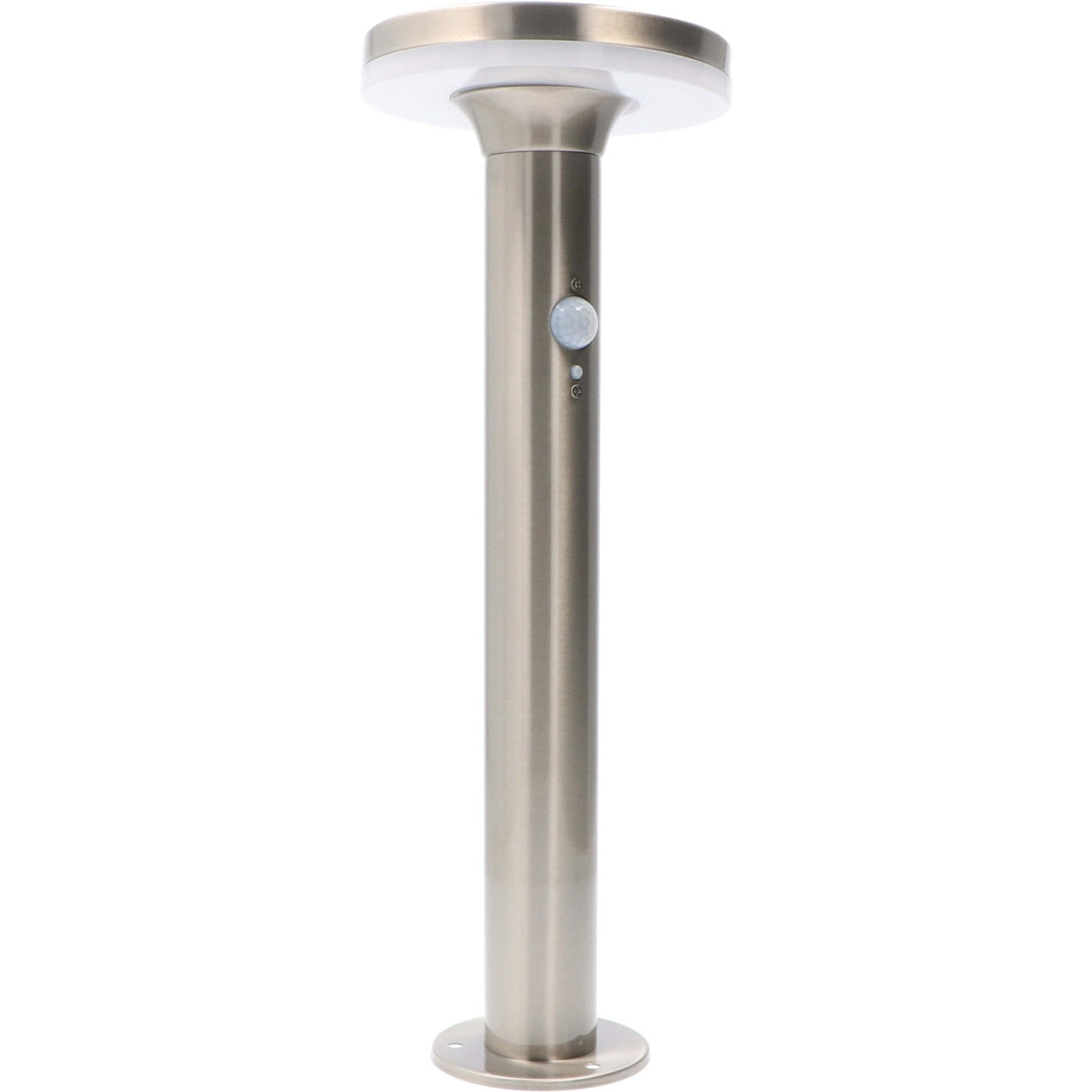 LED Solar Lantaarnpaal - 600 lumen - Warmwit 2700K - Bewegingssensor - 3 Standen - IP44 - RVS Zilver