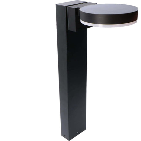 Lampadaire solaire LED 600 lumens - Capteur de mouvement - 3 modes - Acier inoxydable - Noir