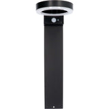 LED Solar Lantaarnpaal 600 Lumen - Bewegingssensor - 3 Standen - RVS - Zwart