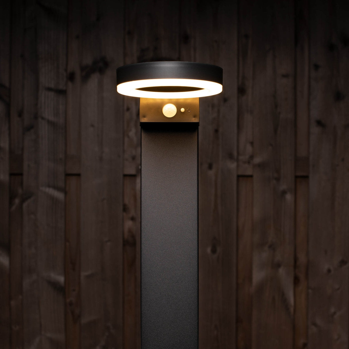 LED Solar Lantaarnpaal 600 Lumen - Bewegingssensor - 3 Standen - RVS - Zwart