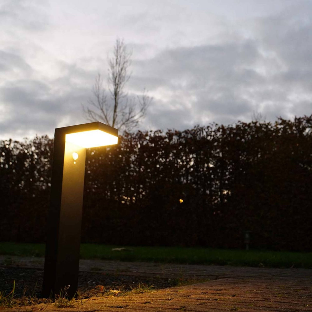 LED Solar Tuinlamp 600 lumen - Warmwit 2700K - Bewegingssensor - IP44 - RVS - Zwart
