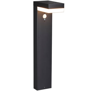 LED Solar Tuinlamp 600 lumen - Warmwit 2700K - Bewegingssensor - IP44 - RVS - Zwart