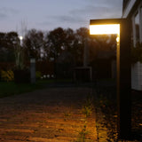 LED Solar Tuinlamp 600 lumen - Warmwit 2700K - Bewegingssensor - IP44 - RVS - Zwart