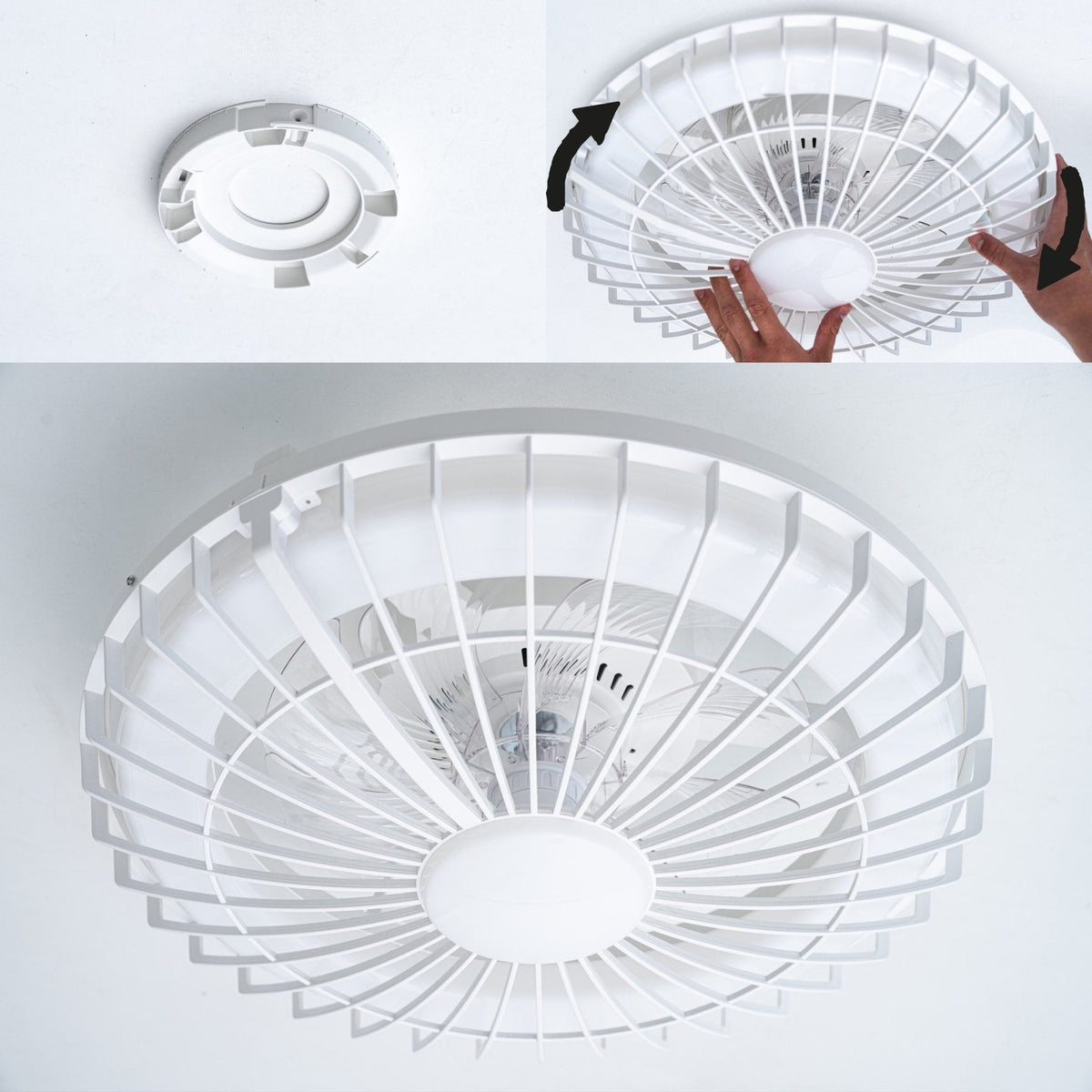 LED plafondventilator Silencio 2800 lumen - 44W - instelbaar 2000K-4000K - afstandsbediening - timer - 48cm - wit