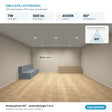 Simulatie lichtbundel LED inbouwspot 7W 560 lm koelwit 4000K 60°