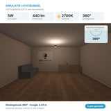Simulatie lichtbundel LED kogellamp E27 G45, 100 stuks, 2700K