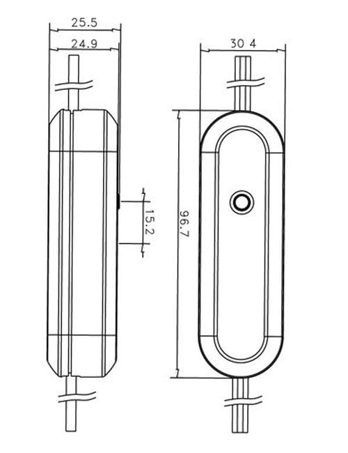 Snoerdimmer zwart LED 1 - 50W | druk bediening - fase - afsnijding | 230V - LEDPLANET.NL