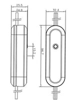 Snoerdimmer zwart LED 1 - 50W | druk bediening - fase - afsnijding | 230V - LEDPLANET.NL