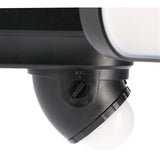LED solar schijnwerper 1000 lumen - koelwit 5000K - bewegingssensor - afneembaar zonnepaneel - IP44 waterdicht - zwart - 230V