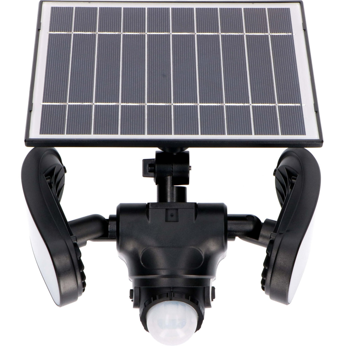 LED solar schijnwerper 1000 lumen - koelwit 5000K - bewegingssensor - afneembaar zonnepaneel - IP44 waterdicht - zwart - 230V
