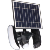LED solar schijnwerper 1000 lumen - koelwit 5000K - bewegingssensor - afneembaar zonnepaneel - IP44 waterdicht - zwart - 230V