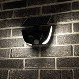 LED solar schijnwerper 1000 lumen - koelwit 5000K - bewegingssensor - afneembaar zonnepaneel - IP44 waterdicht - zwart - 230V