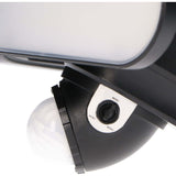 LED solar schijnwerper 1000 lumen - koelwit 5000K - bewegingssensor - afneembaar zonnepaneel - IP44 waterdicht - zwart - 230V