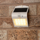 Solar LED Wandlamp met Bewegingssensor 220 - 3 lichtstanden - Automatisch aan/uit - Wit