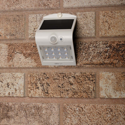 Applique solaire LED avec détecteur de mouvement 220 - 3 modes d’éclairage - Marche/arrêt automatique - Blanc