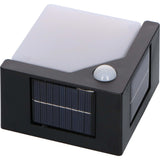 LED Solar Wandlamp - 50 lumen - Warmwit 2700K - Bewegingssensor - IP44 - Zwart