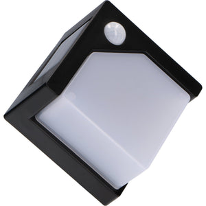 LED Solar Wandlamp - 50 lumen - Warmwit 2700K - Bewegingssensor - IP44 - Zwart