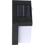 LED Solar Wandlamp - 50 lumen - Warmwit 2700K - Bewegingssensor - IP44 - Zwart