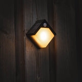 LED Solar Wandlamp - 50 lumen - Warmwit 2700K - Bewegingssensor - IP44 - Zwart