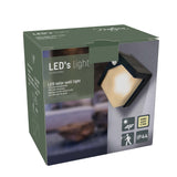 LED Solar Wandlamp - 50 lumen - Warmwit 2700K - Bewegingssensor - IP44 - Zwart