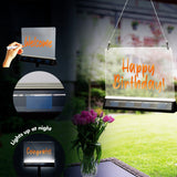 LED's Light Solar LED Display Schrijfbord Buiten - Draadloos op zonne-energie - Incl. Stift