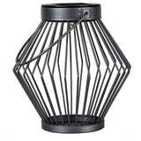 Solar LED Lantaarn Rotan 17 cm - Draadloos op zonne-energie - Grijs