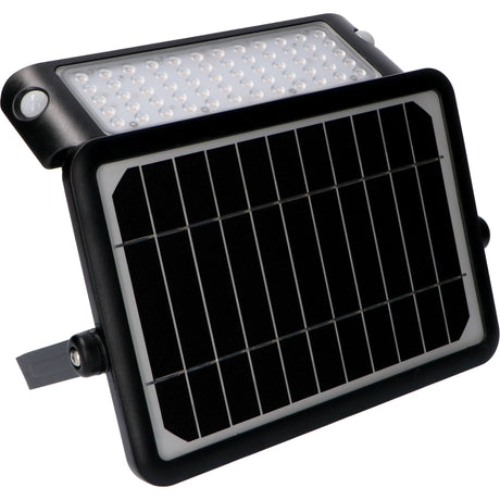 Solar LED Schijnwerper - 1080 Lumen - Bewegingssensor - Warmwit 3000K - IP65 - Draadloos - Zwart