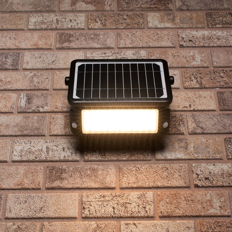 Projecteur LED solaire - 1080 lumens - Capteur de mouvement - Blanc chaud 3000K - IP65 - Sans fil - Noir
