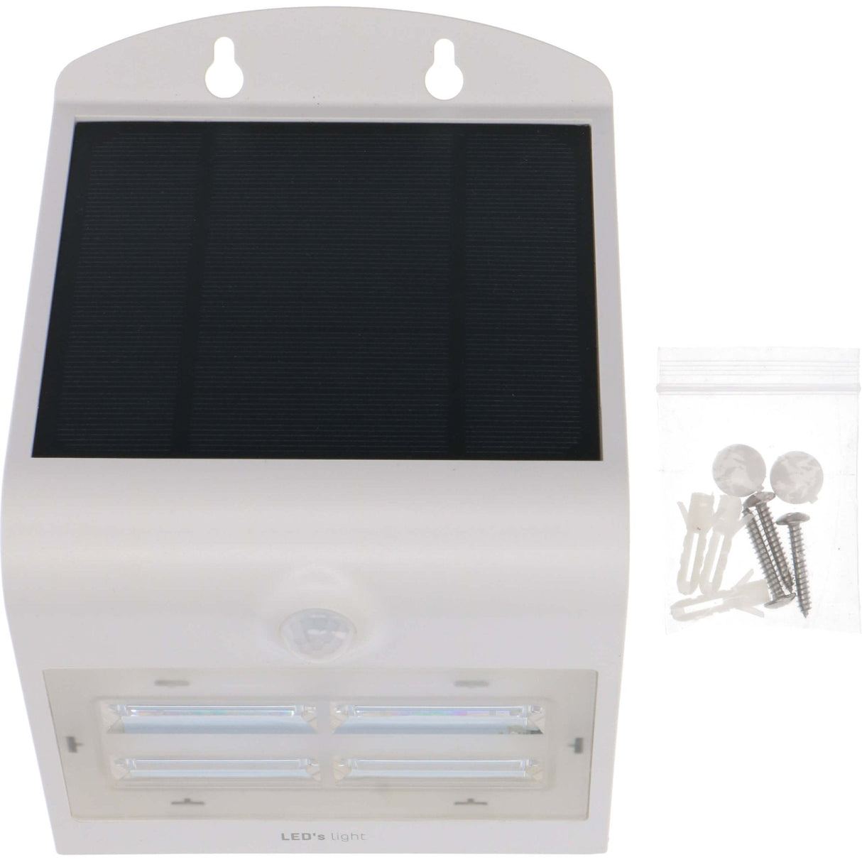 LED Solar Wandlamp - Bewegingssensor - Warmwit 3000K - 400 lm - IP65 - 3 lichtstanden - Wit