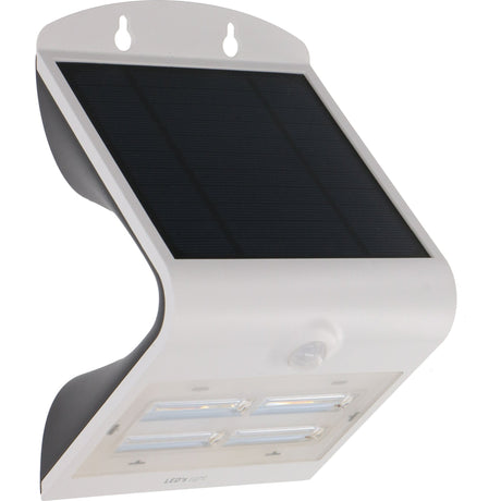 LED Solar Wandlamp - Bewegingssensor - Warmwit 3000K - 400 lm - IP65 - 3 lichtstanden - Wit