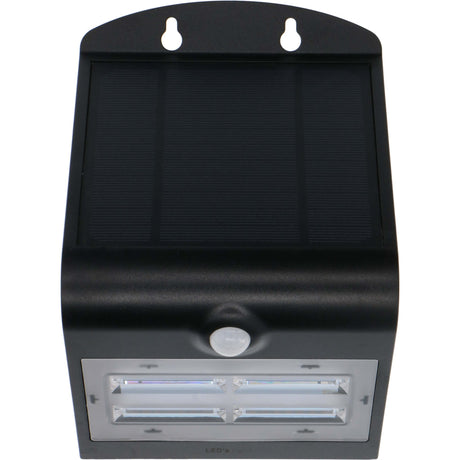 Lampe extérieure solaire LED avec capteur de mouvement 400 - 3 modes d’éclairage - Allumage/extinction automatiques - Noire