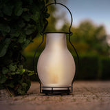 LED Solar olielamp 3 lumen - Extra warmwit 2700K - Sensor - IP44 - 28cm - Glas