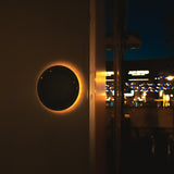 LED's Light Solar Wandklok voor Buiten - Draadloos op zonne-energie - Automatisch aan/uit - 22 cm