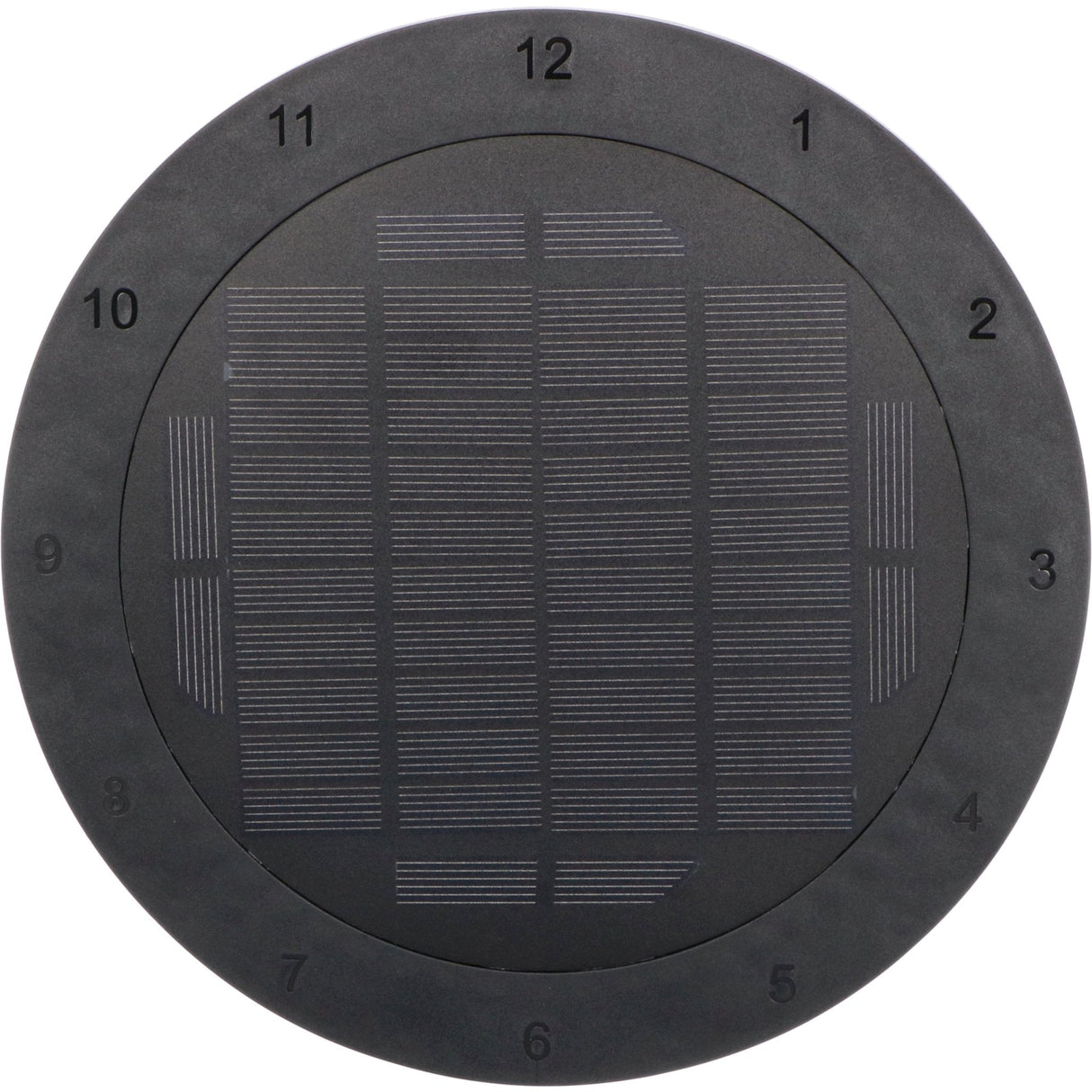 LED's Light Solar Wandklok voor Buiten - Draadloos op zonne-energie - Automatisch aan/uit - 22 cm