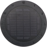 LED's Light Solar Wandklok voor Buiten - Draadloos op zonne-energie - Automatisch aan/uit - 22 cm