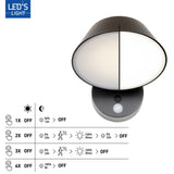 LED Solar Wandlamp 350 Lumen - Koelwit 4000K - IP54 - Bewegingssensor - Zwart