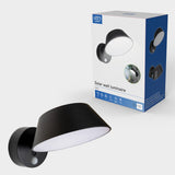 LED Solar Wandlamp 350 Lumen - Koelwit 4000K - IP54 - Bewegingssensor - Zwart