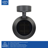 LED Solar Wandlamp 350 Lumen - Koelwit 4000K - IP54 - Bewegingssensor - Zwart