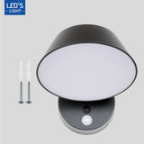 LED Solar Wandlamp 350 Lumen - Koelwit 4000K - IP54 - Bewegingssensor - Zwart