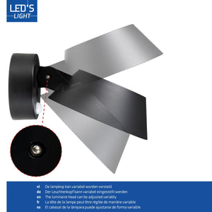 LED Solar Wandlamp 350 Lumen - Koelwit 4000K - IP54 - Bewegingssensor - Zwart