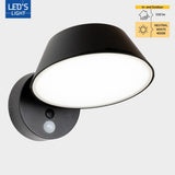LED Solar Wandlamp 350 Lumen - Koelwit 4000K - IP54 - Bewegingssensor - Zwart