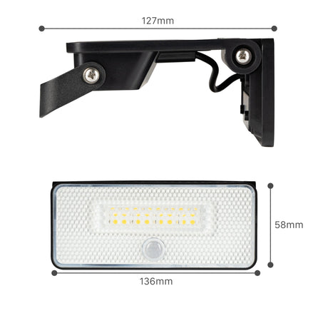 Lampe extérieure solaire LED avec capteur de mouvement - Blanc froid 4000K - 1000 lumens - Étanche IP54