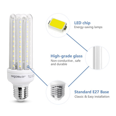 Spaarlamp E27 daglichtwit, LED 15W~1510Lm=99W traditionele verlichting, 230V AC