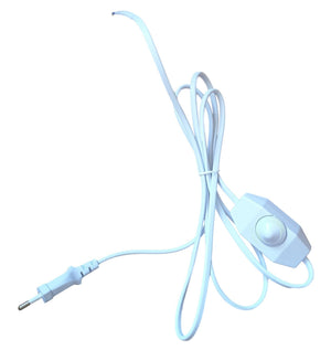 Stekkersnoer wit + dimmer 1A - 200W | snoerdimmer 2-aderig 180 cm 230V~